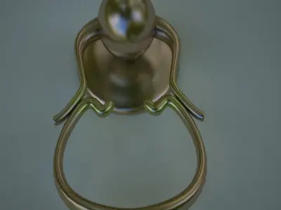 Furniture Door Handle Knob 3d model 10 Low-poly 3D model