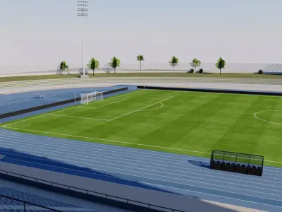 Estadio Ciudad de Malaga - Spain 3D model