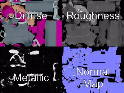 Vivid Space Explorer model pack Low-poly 3D model