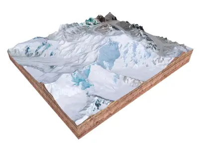 Mount Blackburn Mountain Pakistan 3D model