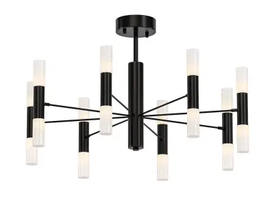 WIGNER modern chandelier with glass shades 3D model