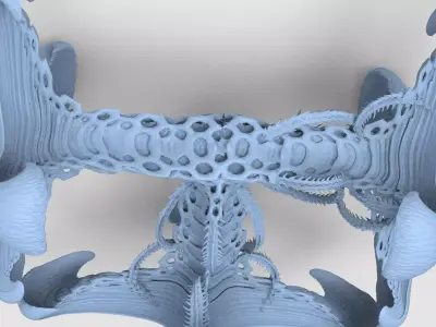 Alien Spine vertebrae stone 6 3D model