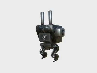 Robot C6 Camouflage - Sentinel Character SciFi Design Low-poly 3D model