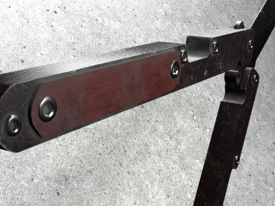 Butterfly Knife  Articulated Handles Low-poly 3D model