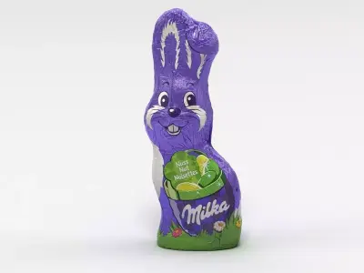 Milka Chocolate Bunny 002 Low-poly 3D model