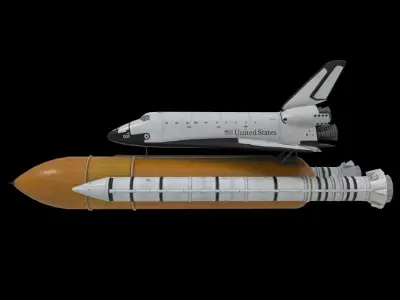 Space Shuttle  Low-poly 3D model