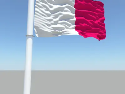 Malta flag 3D model