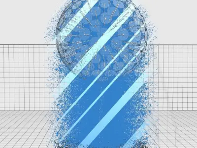 Lumion fountain - animated Low-poly 3D model