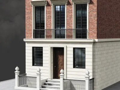 Building07 NewYork-Style Low-poly 3D model