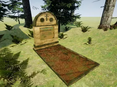 Grave 01 Free low-poly 3D model
