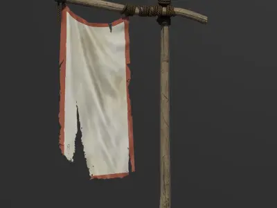 Medieval Banner  Low-poly 3D model