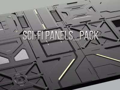 Sci-Fi Panels Pack 3D model