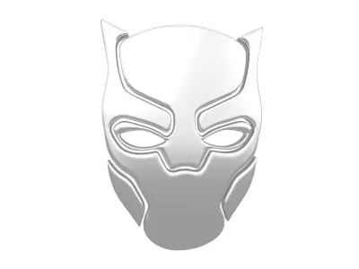 Black Panther Symbol V1 006 Low-poly 3D model