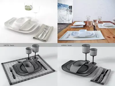Table set 03 3D model