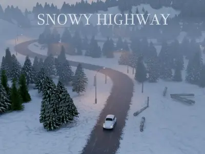 Snowy Highway 3D model