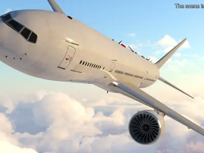  Boeing 777-200 Passenger Aircraft Rigged 