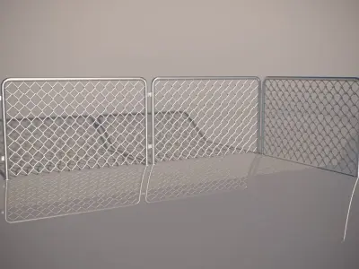 Fence 03 Low-poly 3D model