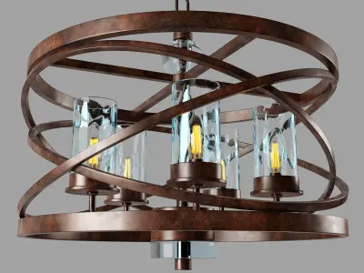 Kalco Eternity 5 Light Pendant 3D model