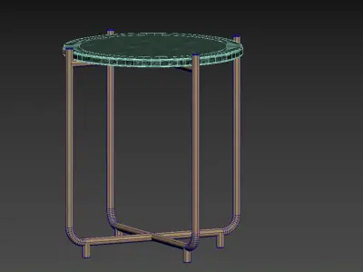 SIDE TABLE TIMPA MARBLE GREEN 3D model