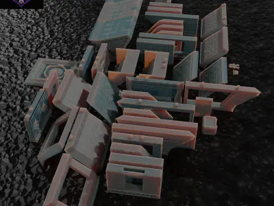 SCI-FI Ship - OpenLOCK 3D print model