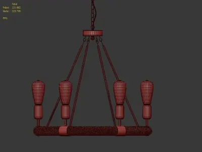 Hanging Lamp LOFT HOUSE P-73-6 3D model