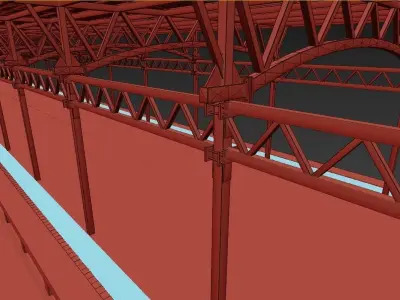 Railway station 3D model by olegrezkii