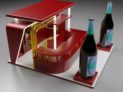 Beverage station 3D model