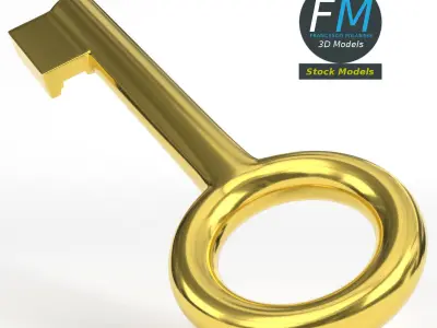 Stylized key 3 3D model