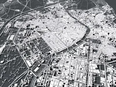Cityscape Valencia Spain 3D model