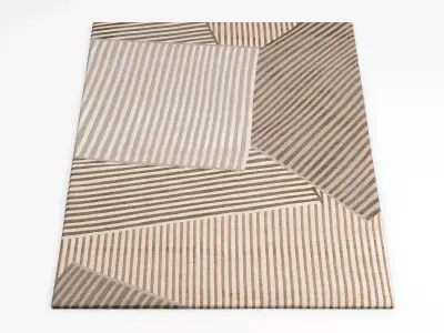 Chromagraph rug with stripes 3D model