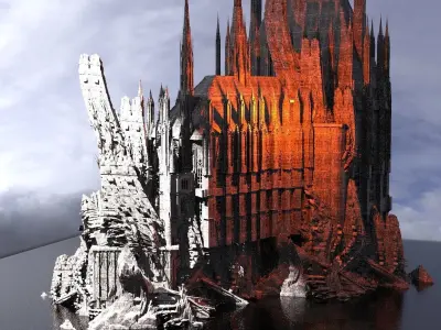 Arch Wizards Hall Mountain Halls 3D model