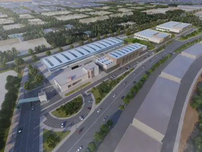 factories and buildings 3D model