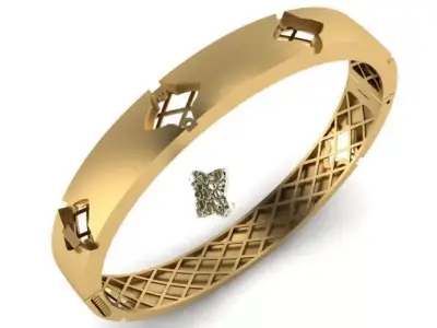gold bracelet 3D print model order