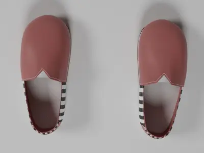 Shoes girl with backpack Free 3D model