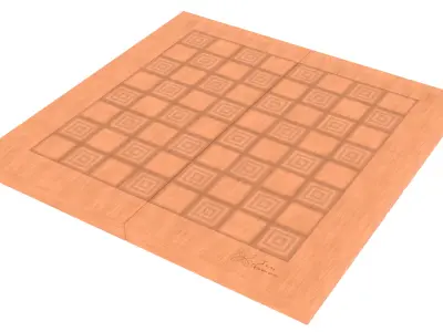 Backgammon Board Game PBR Low-poly 3D Model Low-poly 3D model