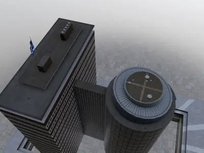 Amsterdam Nederlandsche Bank Low-poly 3D model