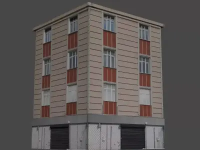 Architectural Building-11 Low-poly 3D model