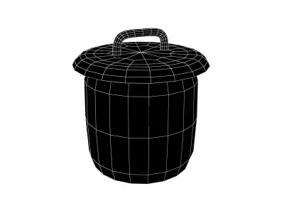 Rubbish Bin Icon V1 003 Low-poly 3D model