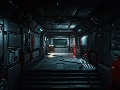 Omega - Sci-Fi Modular Environment Pack Low-poly 3D model