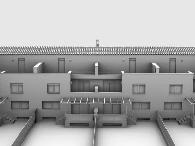 Urbanization residential building 3D model