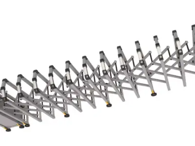 Trackless Retractable Gate 3D model