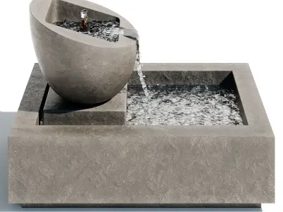 Genesis II Garden Water Fountain 3D model