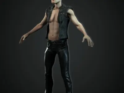 Cyberpunk Style Character Low-poly 3D model