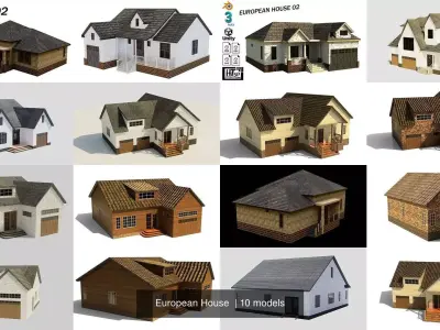 European House  3D Model Pack