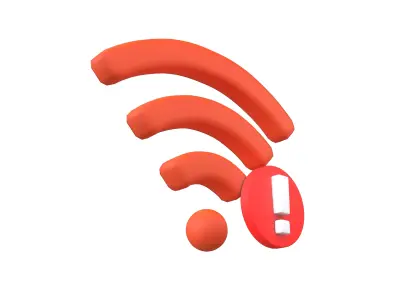Wifi Problem Symbol v1 004 Low-poly 3D model