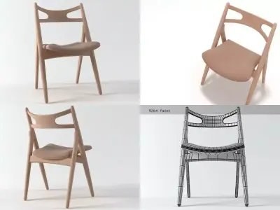 CH29 Sawhorse Chair 3D model