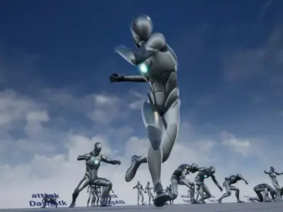 Giant Golem Animation Low-poly 3D model