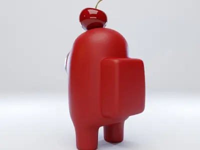 Among Us Cherry Hat Character  3D model