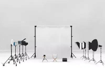 Studio Photography Lighting Models 3D model