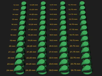 14 mm Signet ring Pack 3D print model